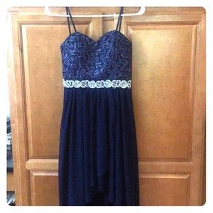 Beautiful Hi-lo formal dress !! Navy Blue